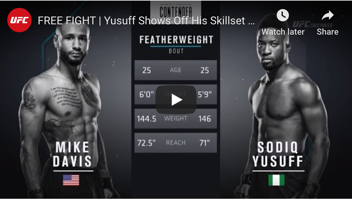 dwtncs Mike Davis vs Sodiq Yusuff