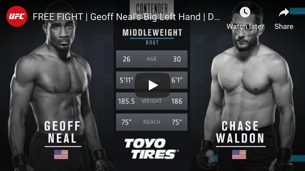 DWTNCS Free Fight Geoff Neal vs Chase Waldon