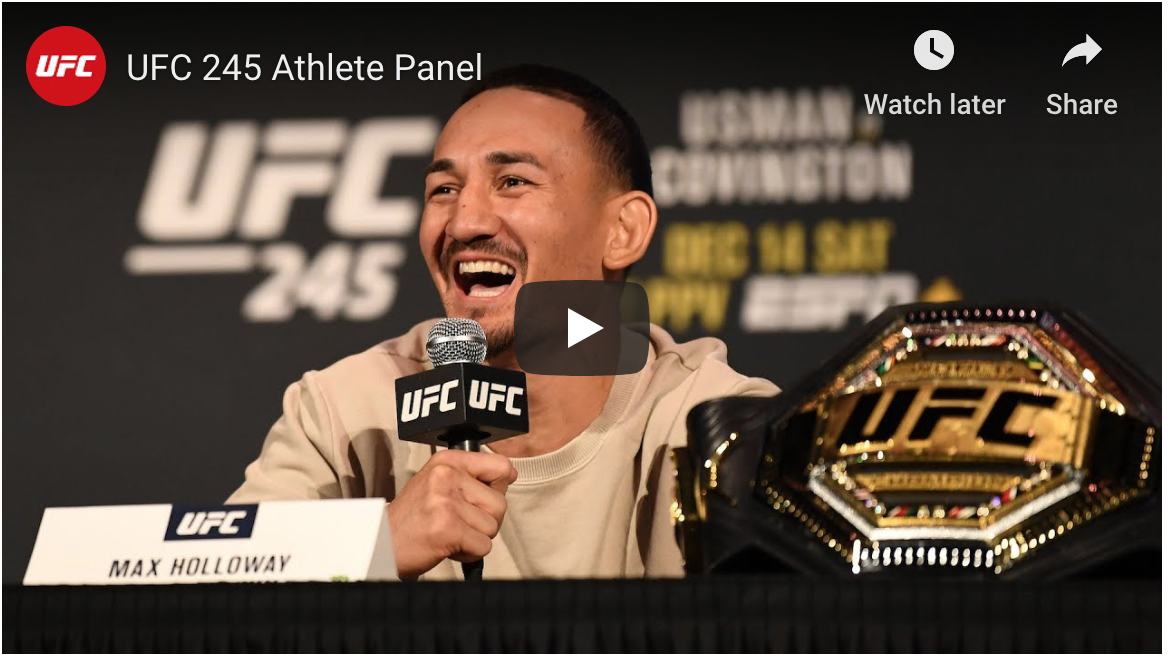 ufc 245 athlete panel live